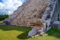 Chichen Itza detail Mayan pyramid in Yucatan Royalty Free Stock Photo