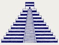 Chichen Itza. Doodle style Royalty Free Stock Photo