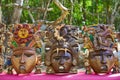 Chichen itza Mayan handcrafts wood masks