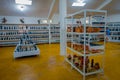 CHICHEN ITZA, MEXICO - NOVEMBER 12, 2017: Indoor view of beautiful and Mayan handicrafts, sold as souvenirs in an