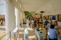 CHICHEN ITZA, MEXICO - NOVEMBER 12, 2017: Unidentified tourists wait in a queue for buy tickets to enter and visit at