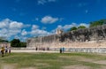 Temple of the Jaguars and the Great Ball Court in Chichen Itza Display Mayan Hieroglyphics in Mexico Royalty Free Stock Photo