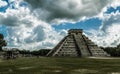 Chichen Itza pyramid in Mexico. Artistic treatment