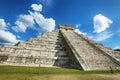 Ancient Mayan pyramid Kukulcan Temple, Chichen Itza, Yucatan, Mexico. UNESCO world heritage site. Royalty Free Stock Photo
