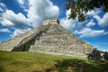 Temple of Kukulcan El Castillo at the center of Chichen Itza archaeological site in Yucatan, Mexico. Royalty Free Stock Photo