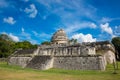 Chichen Itza Ruins Mexico Mayan culture. Traveling wonder park.
