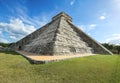 Chichen Itza snake and Kukulkan Mayan temple pyramid Mexico Yucatan Royalty Free Stock Photo