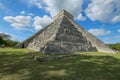 Mexico, Chichen ItzÃ¡, YucatÃ¡n. Mayan pyramid of Kukulcan El Castillo at sunset Royalty Free Stock Photo