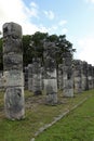 Chichen Itza and Temple of the Warriors in the Yucatan Royalty Free Stock Photo