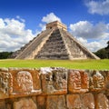 Chichen Itza Tzompantli the Wall of Skulls Royalty Free Stock Photo