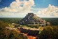 Chichen Itza, Yucatan, Mexico, Central America, ancient Mayan Mayan temple perched on a cliff overlooking a breathtaking, arid