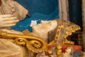 02/05/2020 Chichester, West Sussex, UK The sarcophagus of a bishop inside a cathedral