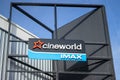 02/05/2020 Chichester, West sussex, UK The sign of an Cineworld Imax cinema or movie theater