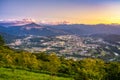 Chichibu, Saitama, Japan with Buko Mountain Royalty Free Stock Photo