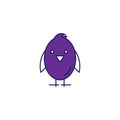 Chick bird outline easter icon Royalty Free Stock Photo