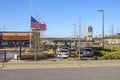 Chick fil A restaurant Governor ordering flags half-staff for Rush Limbaugh Royalty Free Stock Photo