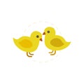 Chick icon. Chicken clipart on white background Royalty Free Stock Photo