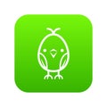 Chick icon green vector Royalty Free Stock Photo