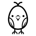 Chick icon, simple black style Royalty Free Stock Photo
