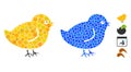 Chick Composition Icon of Circle Dots Royalty Free Stock Photo