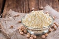 Chick Pea Flour on dark rustic background Royalty Free Stock Photo