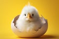 Chick poultry young egg yellow cute bird small chicken newborn fluffy animal Royalty Free Stock Photo