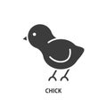 Chick vector glyph icon. Vector illustration