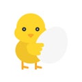 Chick vector, Isolated Easter flat style icon Royalty Free Stock Photo