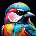 Chickadee song bird pop art vibrant colors