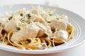 Chicken alfredo close up Royalty Free Stock Photo