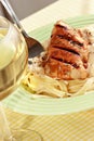 Chicken Alfredo pasta dinner Royalty Free Stock Photo