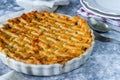 Chicken and bacon pie Royalty Free Stock Photo