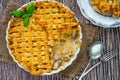 Chicken and bacon pie Royalty Free Stock Photo