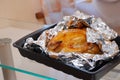 Chicken baked in foil