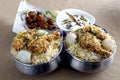 Chicken Biryani,Curdrice,kababs Royalty Free Stock Photo