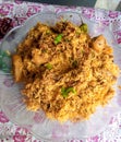 Chicken biryani food indian Pakistani traditional tasty fresh spicy