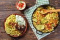 Chicken biryani or indian spicy chicken pilau Royalty Free Stock Photo