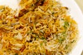 Indian street food Chicken Biryani Hot & Spicy Chicken Biryani, A most famous food of old delhi India. Royalty Free Stock Photo