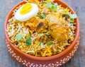 Chicken Biryani - Traditional Indian rice Dish with Chicken Royalty Free Stock Photo
