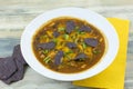 Chicken and black bean soup Royalty Free Stock Photo