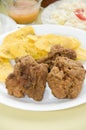 Chicken bocas and tostones