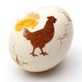Chicken boiled egg isolated on white background Royalty Free Stock Photo