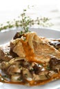 Chicken with boletus and herbs