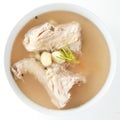 Chicken bone stock soup Royalty Free Stock Photo