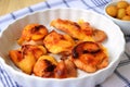 Chicken breast stuffed and roasted in the oven. Royalty Free Stock Photo