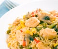 Chicken Breast with Vegetables, Mushrooms and Rice