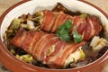 Chicken breast wrapped in bacon Royalty Free Stock Photo