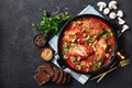 Close-up of Chicken Cacciatore in a dish Royalty Free Stock Photo