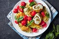 Chicken breasts rolled up with pesto, cheese Royalty Free Stock Photo