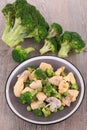 Chicken and broccolis Royalty Free Stock Photo